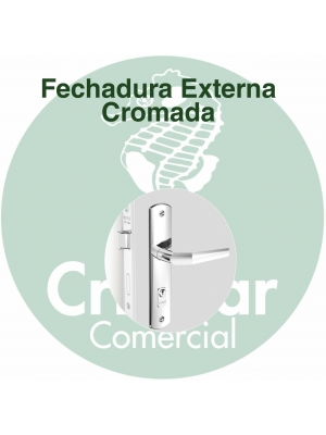 Fechadura Externa Cromada