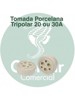 Tomada Porcelana Tripolar