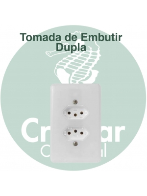 Tomada de Embutir Dupla 10A