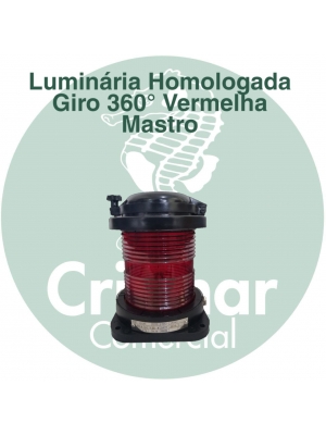 Luminária Homologada Vermelha 360º