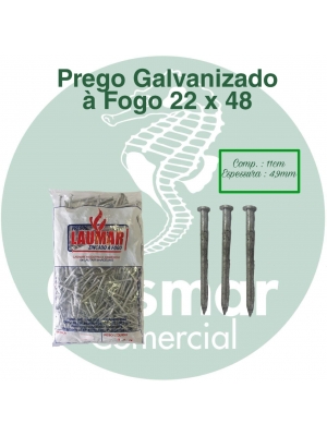 Prego Galvanizado à Fogo 22 x 48