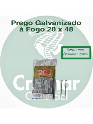 Prego Galvanizado à Fogo 20 x 48