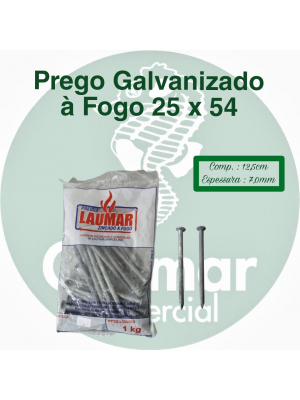 Prego Galvanizado à Fogo 25 x 54