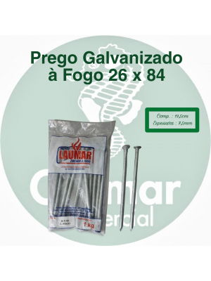 Prego Galvanizado à Fogo 26 x 84